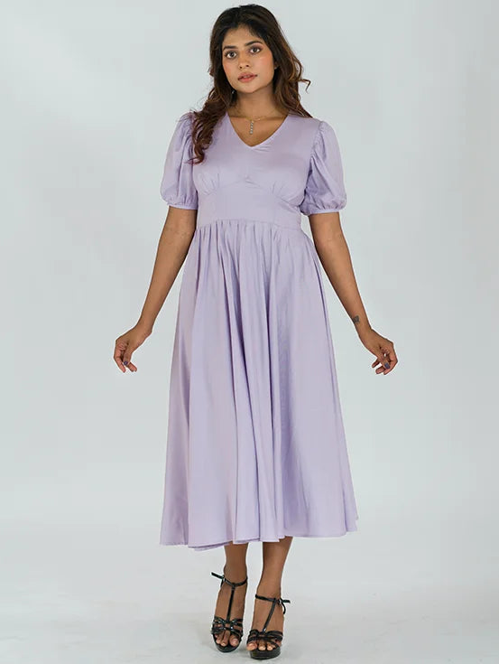 Pastel colour midi clearance dress