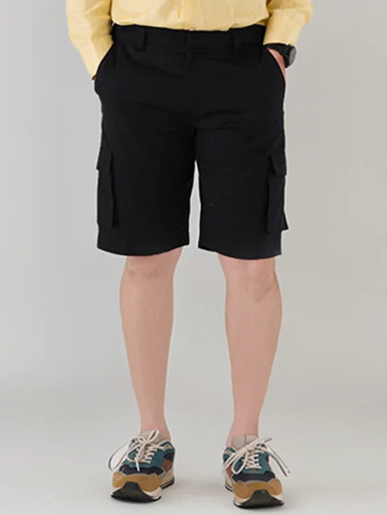 Cargo Shorts in Organic Cotton - Black