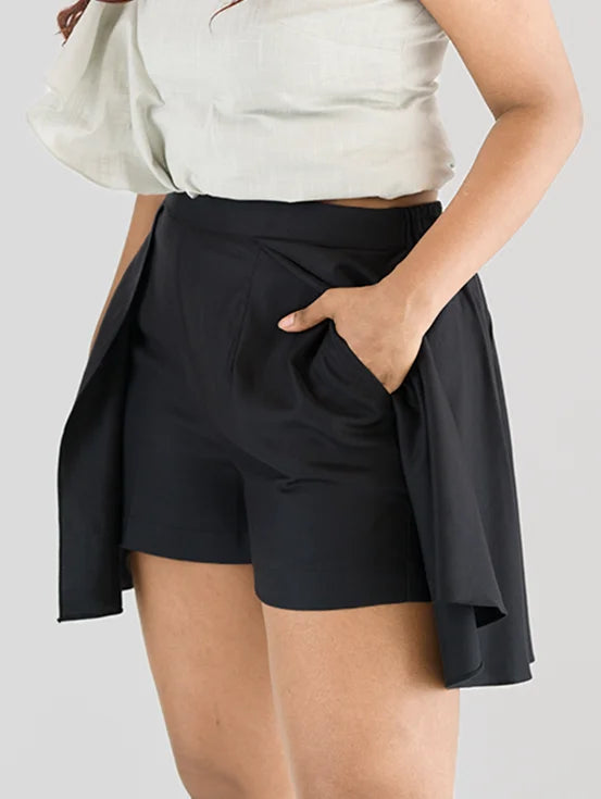 High Rise Skorts - Black