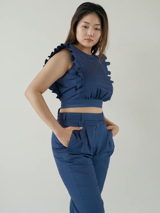 Organic Cotton Co-ord Set - Denim Blue (Set of Two)