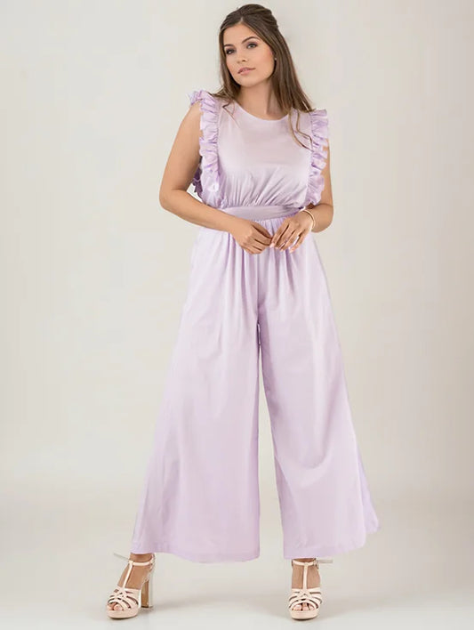 Ruffled Jumpsuit - Lilac