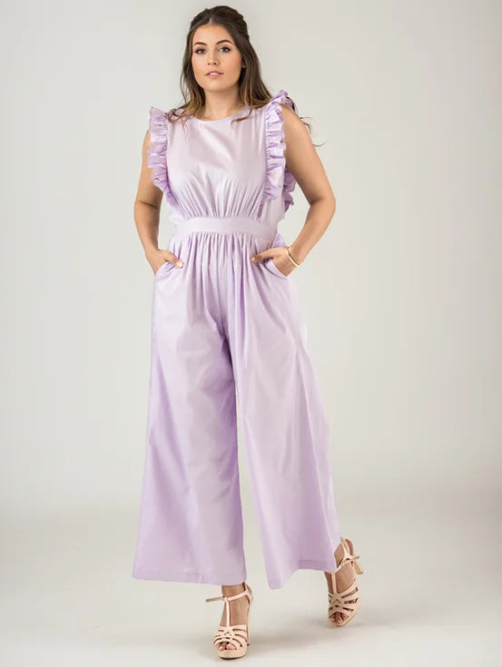 Ruffled Jumpsuit - Lilac