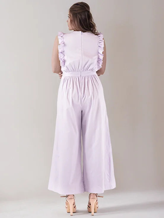 Ruffled Jumpsuit - Lilac