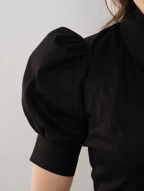 Shawl Collar Shirt - Black